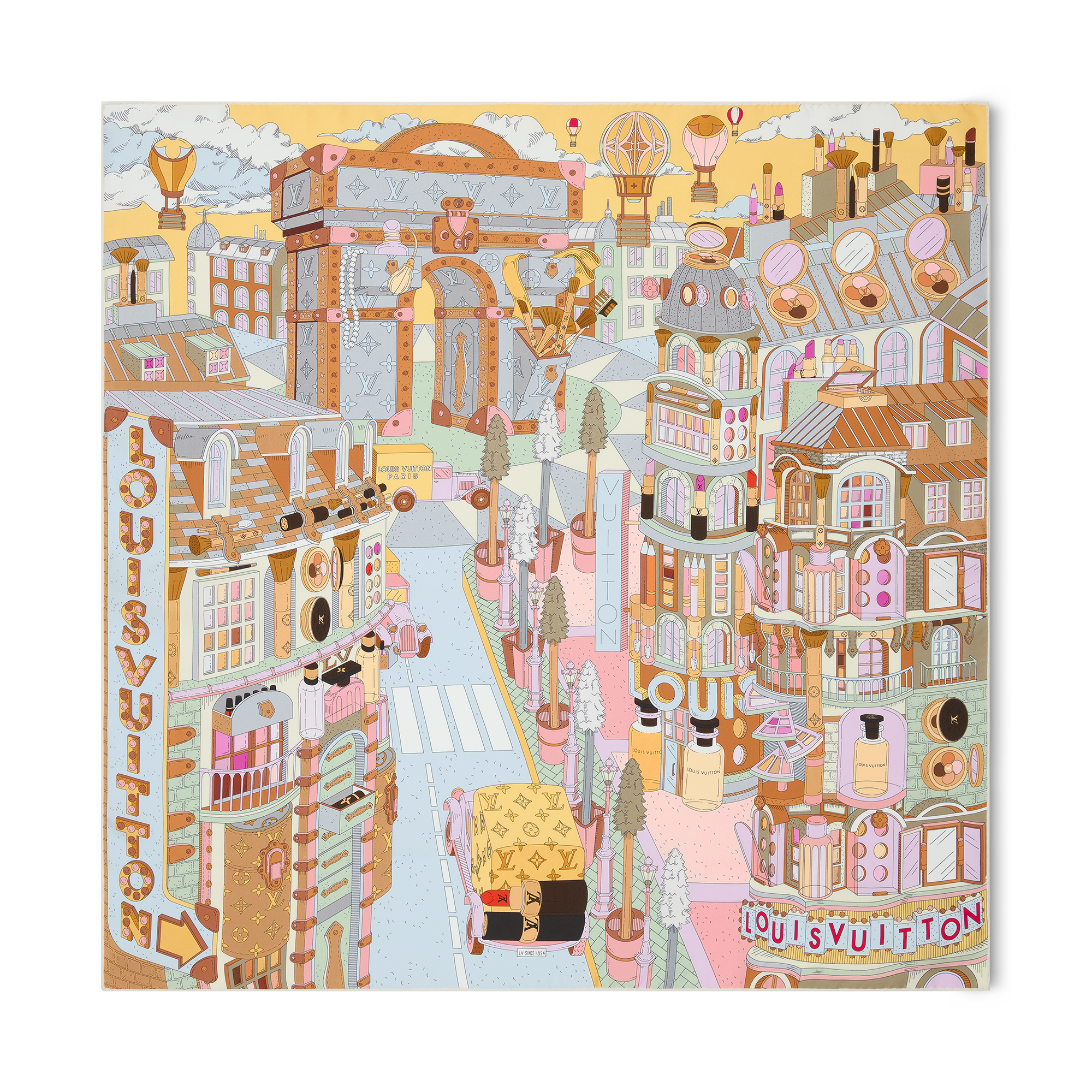 Paris En Beaute Square 90 . - Luxury Accessories - M96968 Pink